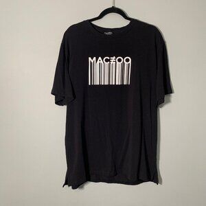 Maceoo‎ black short sleeve spellout logo drip t-shirt - Size XL